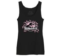 Jurassic Park Cotton Division Officel Logo imprimé Débardeur Dos Nageur pour Femme Coupe Ample sans Manches,Japenese Logo_Noir_1,X-Small