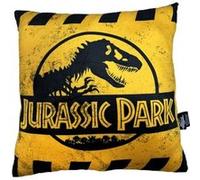 SD TOYS - Coussin carré Caution Logo Jurassic Park - Emballage sous Vide - Dimensions 45 x 45 cm