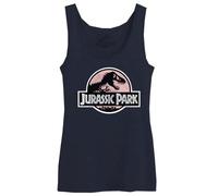 Jurassic Park « Dinosaure Logo » WOJUPAMTK011 Débardeur Femme, Navy, Taille XS