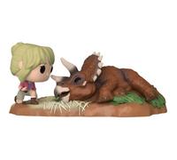 Funko Figurine Jurassic Park – Dr Sattler & Triceratops – Pop Movie Moment Exclu 10 cm