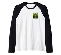 Jurassic Park Green Entrance Pocket Hit Manche Raglan