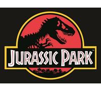 Jurassic Park - imprimé "Classic", logo PM8800 (30 cm x 40 cm) (Noir/Rouge/Jaune)