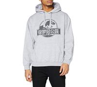 Jurassic Park Logo Chinois Mono Sweatshirt à Capuche, Gris (Sports), Small Homme