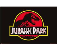Jurassic Park - Logo Dinosaure - Film Cinéma Affiche Impression - Taille 91,5x61 cm