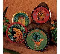 Jurassic Park - Lot de 4 Sous-Verres en Métal