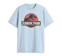 Jurassic Park Men's Classic Movie Logo T-Shirt, Bleu Ciel, Taille S Homme