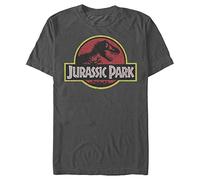 Jurassic Park Men's Classic Movie Logo T-Shirt, Charbon, XL Homme