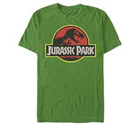 Jurassic Park Men's Classic Movie Logo T-Shirt, Kelly Green, Small