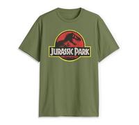 Jurassic Park Men's Classic Movie Logo T-Shirt, Mens T-Shirts Graphic Military Green