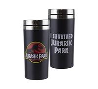 Jurassic Park Mug de Voyage Flask en Acier Inoxydable Officiel, Cadeau Original pour Fans de Films Classiques, Pour Boissons Chaudes & Froides, 450ml (15 fl oz)