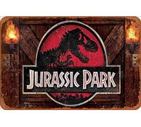 Jurassic Park Panneaux d’étain Vintage Affiche de métal rétro Plaque de Panneau Mur Art décor 8×12 Pouces