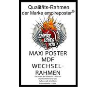 Jurassic Park - Poster - Logo + cadre interchangeable, Shinsuke® Maxi MDF noir, vitre acrylique