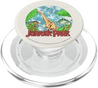 Jurassic Park Retro Globe Watercolor Scene PopSockets PopGrip pour MagSafe