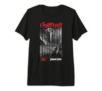 Jurassic Park T-Rex I Survived T-Shirt Haut de Gamme