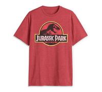 Jurassic Park T-Shirt Classique avec Logo du Film pour Homme, Rouge chiné., Taille 3XL