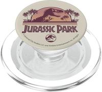 Jurassic Park Vintage Sunset Scene Rex And Palms PopSockets PopGrip pour MagSafe
