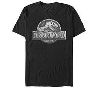 Jurassic Park Young Men’s Officially Licensed Jurassic World Return Logo Graphic Tee Shirt, Black//Return Logo, Small