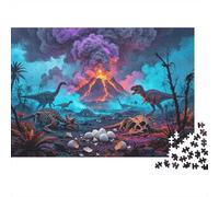 Jurassic Period Puzzle 1000 Piece Recyclable Dinosaur Apocalypse Puzzles Puzzle Accessoires de Jeu Amusant and Stimulant Jeu Familial Great Cadeau Idea 70x50cm/1000pcs