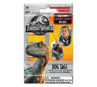 Jurassic World 97629520040 2018 Fallen Kingdom Dino Track Down Médaille authentique pour chien avec autocollant et liste de contrôle à l'intérieur, jouets Jurassic Park, Owen Grady (Chris Pratt) et