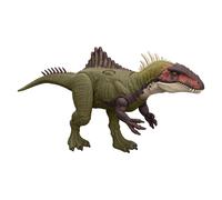 Mattel Jurassic World: La théorie du Chaos Netflix - Affrontement Féroce Figurine articulée Becklespinax, Coups de tête et de mâchoire dévastateurs, rugissements et grognements, HXF52