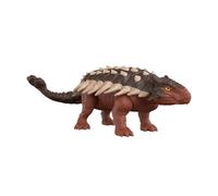Jurassic World Figurine articulée et sonore d’Ankylosaurus Attaque Rugissante (33 cm) avec code ADN caché et scannable, à Collectionner, Jouet Enfant, Dès 4 ans, HDX36