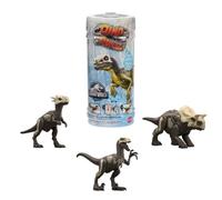 Jurassic World Assortiment Dino Color Reveal avec figurines dinosaures surprises à plonger dans l’eau chaude pour révéler les décorations, taille entre 13 et 18 cm, espèces pouvant varier