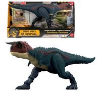 Mattel Figurine articulée de dinosaure Carnotaure JKG85 - Charge, mord, sons, jeu numérique