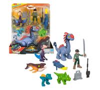 Jurassic World Coffret De Figurines De Dinosaures Terrestres Marins Et Volants