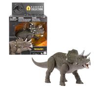 Jurassic World Collection Hammond Tricératops Figurine articulée de jeune dinosaure, conception haut de gamme fidèle au film, yeux en verre et 14 points d’articulation, JDJ07