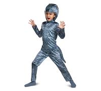 Jurassic World Costume de vélociraptor bleu pour enfant avec coiffe et queue amovible, taille S (2T)