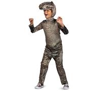Jurassic World - Costume Enfant T-Rex avec Détails Fidèles - Taille M (7-8 Ans) - Licence Officielle du Film - Déguisement pour Garçons et Filles