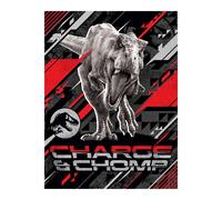 Jurassic World Couverture Polaire Dinosaure T-Rex Charge & Chomp Doux Canapé Lit