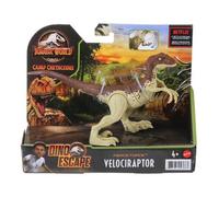 Jurassic World : La Colo Du Crétacé, Figurine Articulée Dinosaure Vélociraptor Attaque Féroce, Jouet Pour Enfant, Gwn32