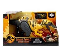 Jurassic world - dino ceratosuchops chaos theory - avec son rugissement féroce - figurine articulee - set dinosaure et carte
