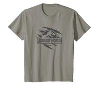 Jurassic World Dinosaur Slash Under Logo T-Shirt, Enfant, Ardoise, 12 Ans