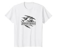 Jurassic World Dinosaur Slash Under Logo T-Shirt, Enfant, Blanc, 8 Ans
