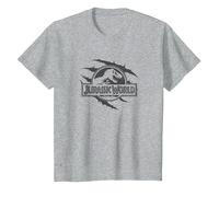 Jurassic World Dinosaur Slash Under Logo T-Shirt, Enfant, Gris Chiné, 2 Ans