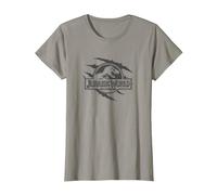 Jurassic World Dinosaur Slash Under Logo T-Shirt, Femme, Ardoise, M
