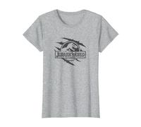Jurassic World Dinosaur Slash Under Logo T-Shirt, Femme, Gris Chiné, XL