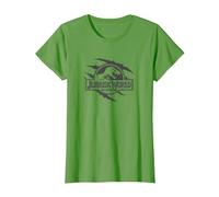 Jurassic World Dinosaur Slash Under Logo T-Shirt, Femme, Herbe, XL