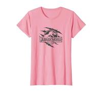 Jurassic World Dinosaur Slash Under Logo T-Shirt, Femme, Rose, L