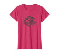 Jurassic World Dinosaur Slash Under Logo T-Shirt, Femme, Rouge Chiné, 3XL