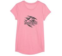 Jurassic World Dinosaur Slash Under Logo T-Shirt, Fille, Rose, L