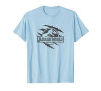 Jurassic World Dinosaur Slash Under Logo T-Shirt, Homme, Bleu Céleste, 3XL