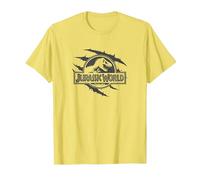 Jurassic World Dinosaur Slash Under Logo T-Shirt, Homme, Citron, M