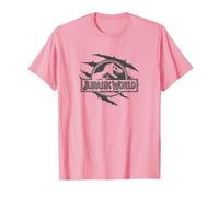 Jurassic World Dinosaur Slash Under Logo T-Shirt, Homme, Rose, XXL