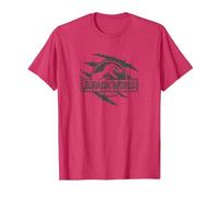 Jurassic World Dinosaur Slash Under Logo T-Shirt, Homme, Rouge Chiné, S