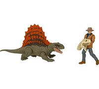 Jurassic World Dominion Dr Alan Grant & Dimetrodon Lot humain et dinosaure avec 2 figurines d'action, coffret cadeau jouet et objet de collection
