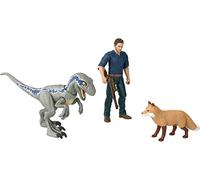 Jurassic World Dominion Human & Dino Pack Owen & Velociraptor Beta et accessoires, figurines authentiques, articulations mobiles, à partir de 4 ans