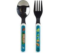 Fun House Ensemble de couverts Jurassic World inox dinosaures fourchette+cuillère H13,5×L3cm